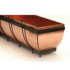 36" Copper-Finished Stainless Steel & Wrought Iron Window Box