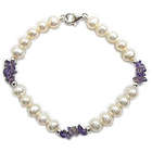 Freshwater Pearl & Amethyst Bracelet