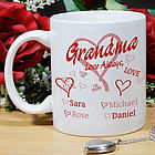 Love Always Hearts Personalized Coffee Mug