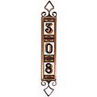 Small Copper Vertical Ceramic Address Plaque