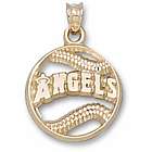 Los Angeles Angels of Anaheim Pierced Baseball Pendant