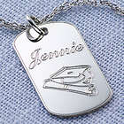 Personalized Sterling Silver Graduation Dog Tag