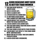 12 Reasons Why Beer is Better Than Women Adult T-Shirt