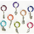Music Theme Wine Charms