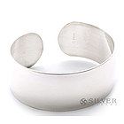 Sterling Silver Large Plain Cuff Bracelet