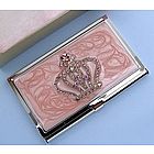 Pink Crown Business Card Case