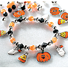 Beaded Halloween Charm Bracelet Craft Kit