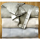 Satin Trim Down Ice Blue Queen Size Blanket