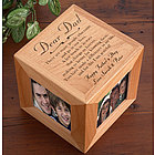 Personalized Wood Photo Cube With Dad Poem