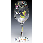 Flip Flops Hand-Painted Wine Glass