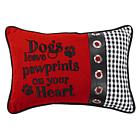Dogs Leave Pawprints On Your Heart Word Pillow