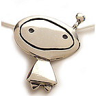 Orbit Girl Sterling Silver Charm Necklace