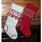 Buttoned Up Personalized Christmas Stocking