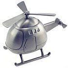 Personalized Pewter Finish Helicopter Bank