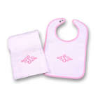 Monogrammed Burp Cloth and Bib Set