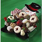 Snowman Cookie Platter with Christmas Cookies