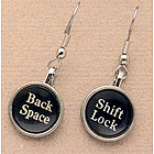 Typewriter Key Drop Earrings