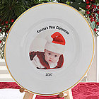 Baby's First Christmas Personalized Photo Plate