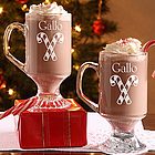 Personalized Holiday Spirit Glass Coffee Mug Set