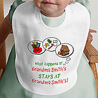 Personalized Baby Christmas Bib - What Happens At