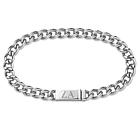 Men's Stainless Steel Cuban Link Initial Bracelet