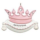 Princess Crown Personalized Christmas Ornament