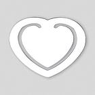 Heart Shaped Silverplated Engraved BookMark