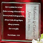 Marriage Love Is Patient Glass Keepsake