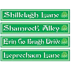 St. Patrick's Day Street Sign Cutouts