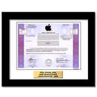 One Real Share of Apple Computer Stock - Framed
