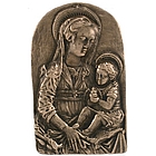 Mother and Child Bronze Plaque