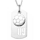 Sterling Silver Soccer Sports Number Tag Pendant