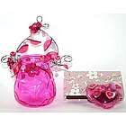 Hot Pink Votive Holder Gift Set