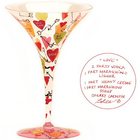 Love Hand Painted Martini Glass with Recipe