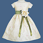 Little Girls Ivory Flower Girl Dress