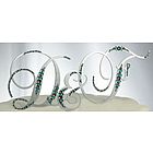 Custom Brushed Metal Initials and Ampersand Cake Topper