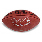 Joe Montana Autographed Football with 3X SB MVP Inscription