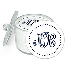 Dotted Monogrammed Coaster