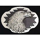 Eaglehead Diamond Cut Belt Buckle