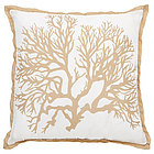 Coral Silk Throw Pillow