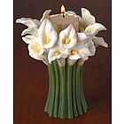 Calla Lily Bouquet Tea Lite Candle Holder