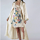 Spring Bouquet Silk Chemise Lingerie Set