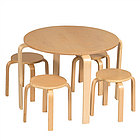Natural Nordic Kids' Table and Chair Set