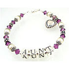 Love My Aunt Personalized Swarovski Crystal Bracelet