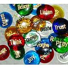 Engraved Glass Pocket Word Stones
