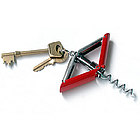 Corkscrew Keychain