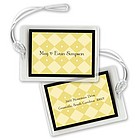 Gold Diamonds Luggage Tag