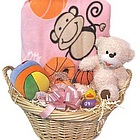 Girls Deluxe Basketball Gift Basket in Pink