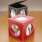 Modern Faux Leather Photo Cube Trinket Box