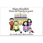 Family Menorah Card Holiday Hanukkah Cards